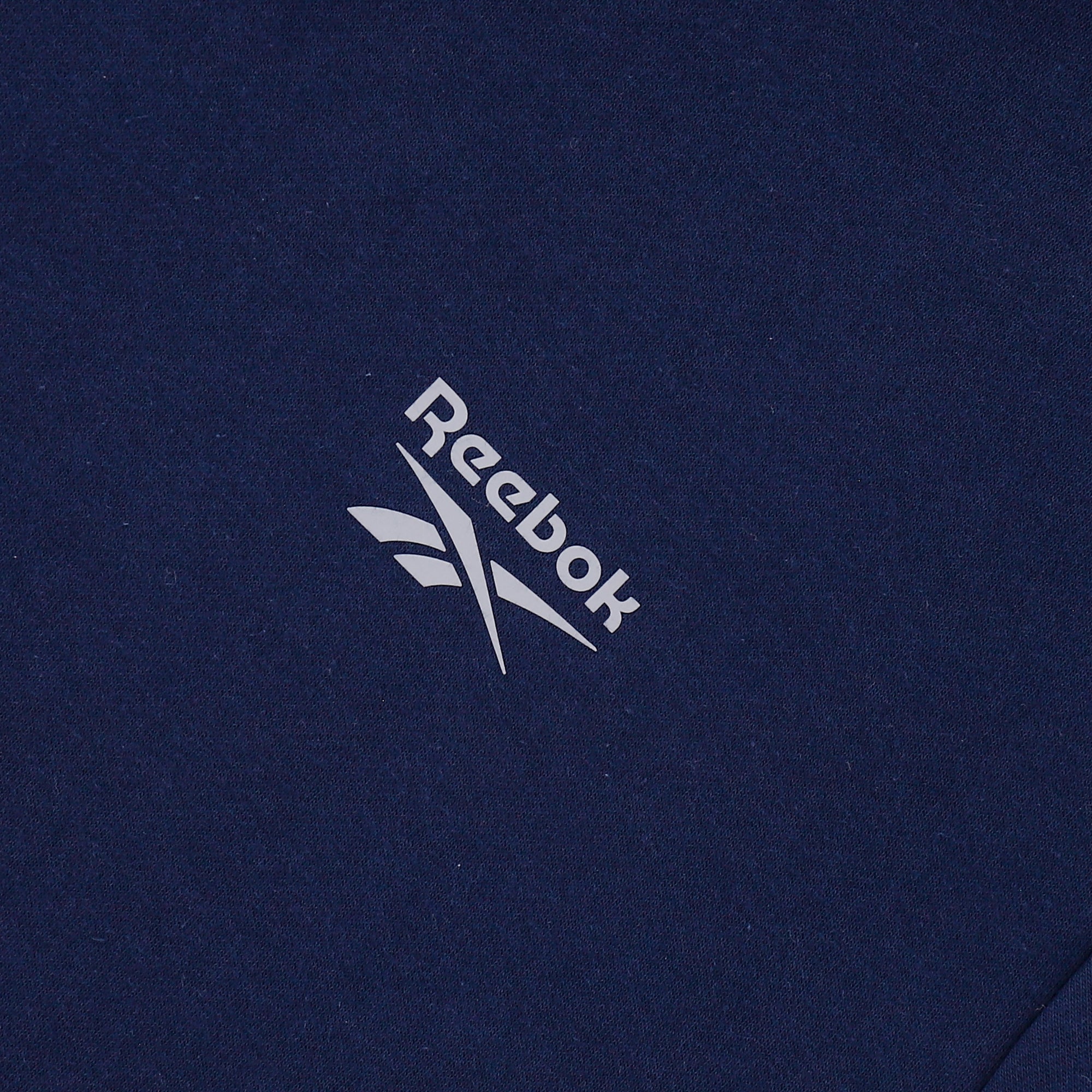 Poleron Reebok Small Logo Fleece Hombre Negro/Navy