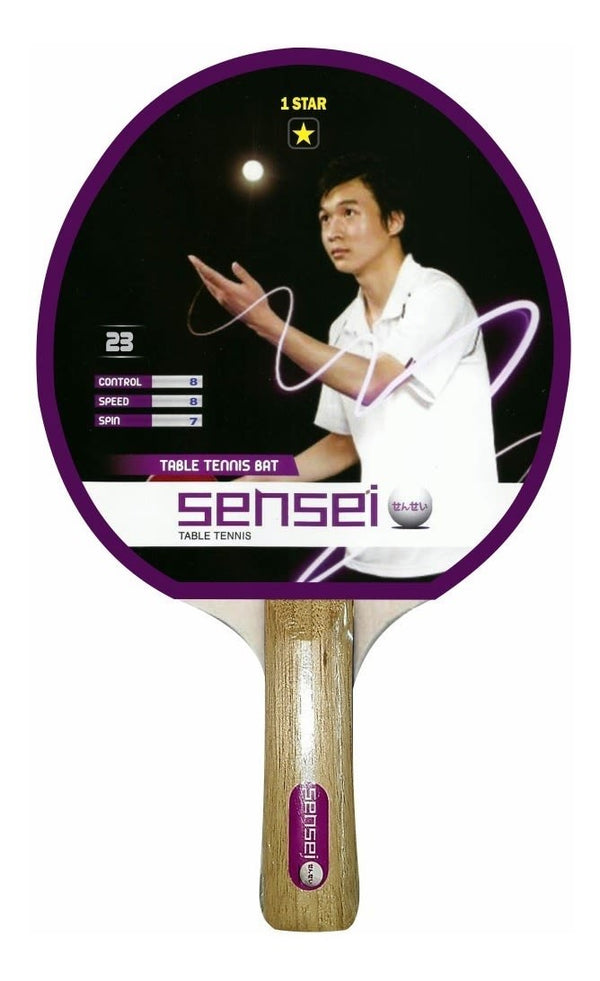 Set de Ping Pong Sensei 1 Estrella 2 Paletas + 3 Pelotas