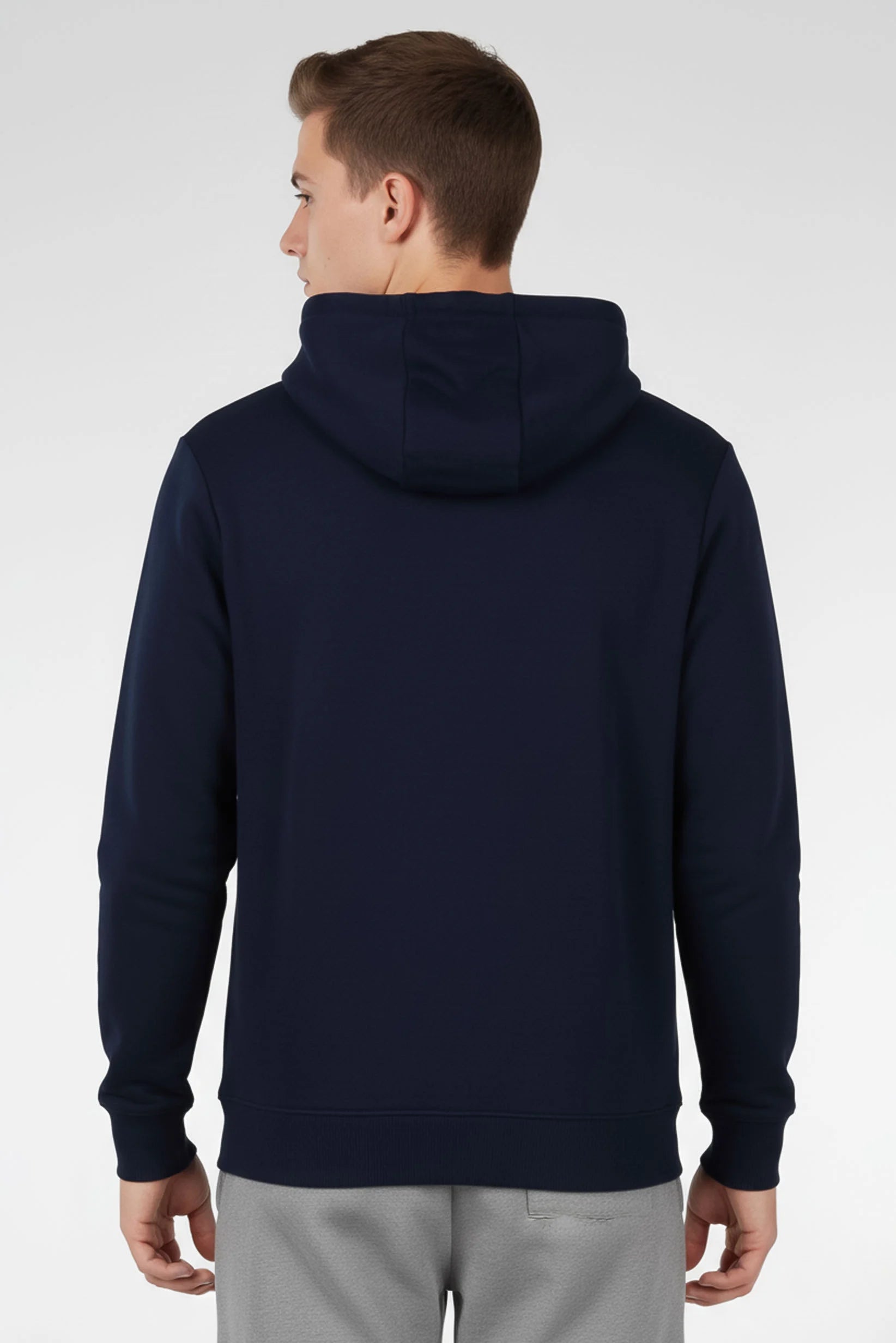 Poleron Reebok Big Logo Fleee Hombre Navy/Gris