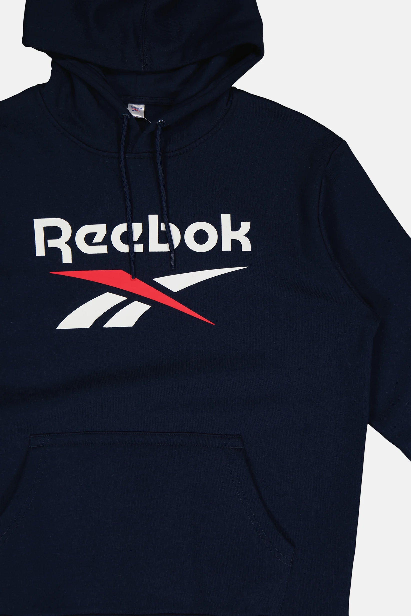 Poleron Reebok Big Logo Fleee Hombre Navy/Gris
