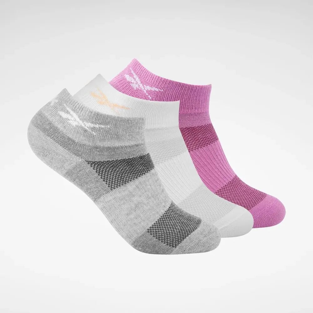 Triple Pack Reebok Calcetines Gris/Rosa/Blanco Unisex