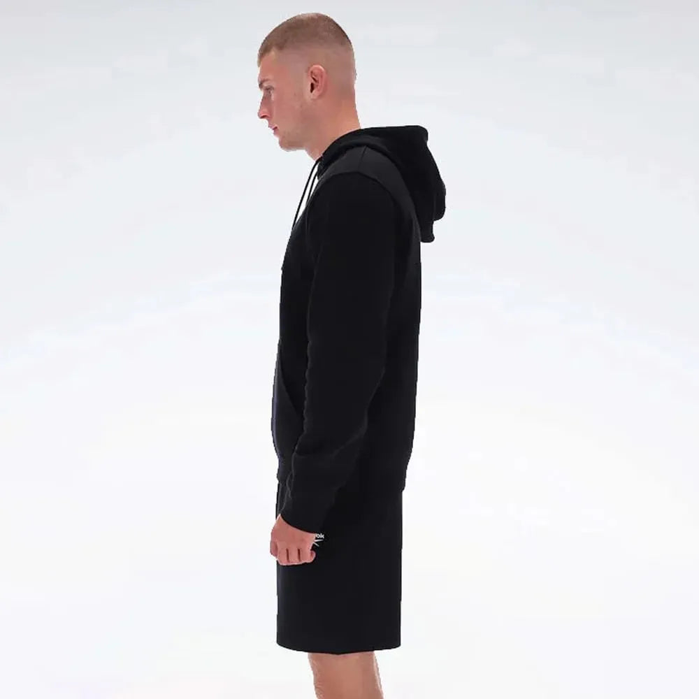 Poleron Reebok Small Logo Fleece Hombre Negro/Navy