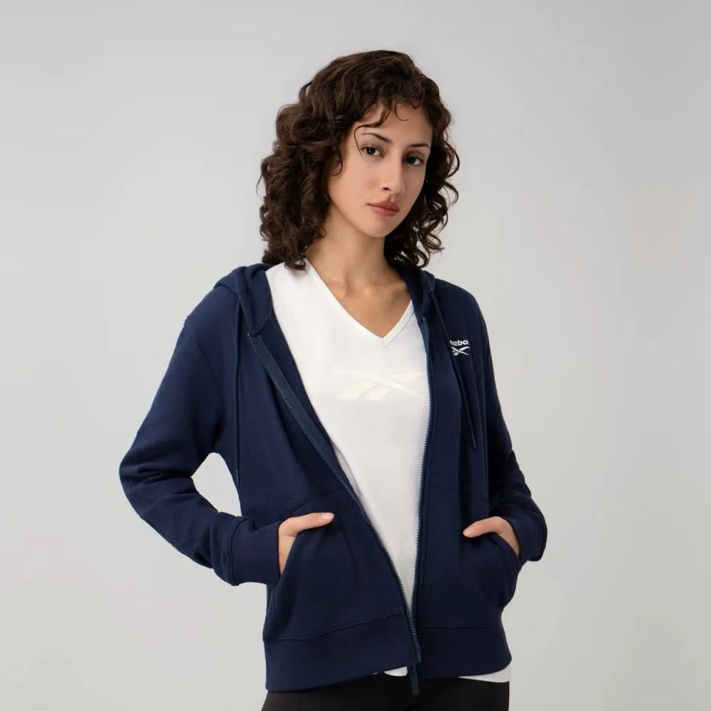 Polerón Reebok Classics Small Logo Mujer Navy/Negro
