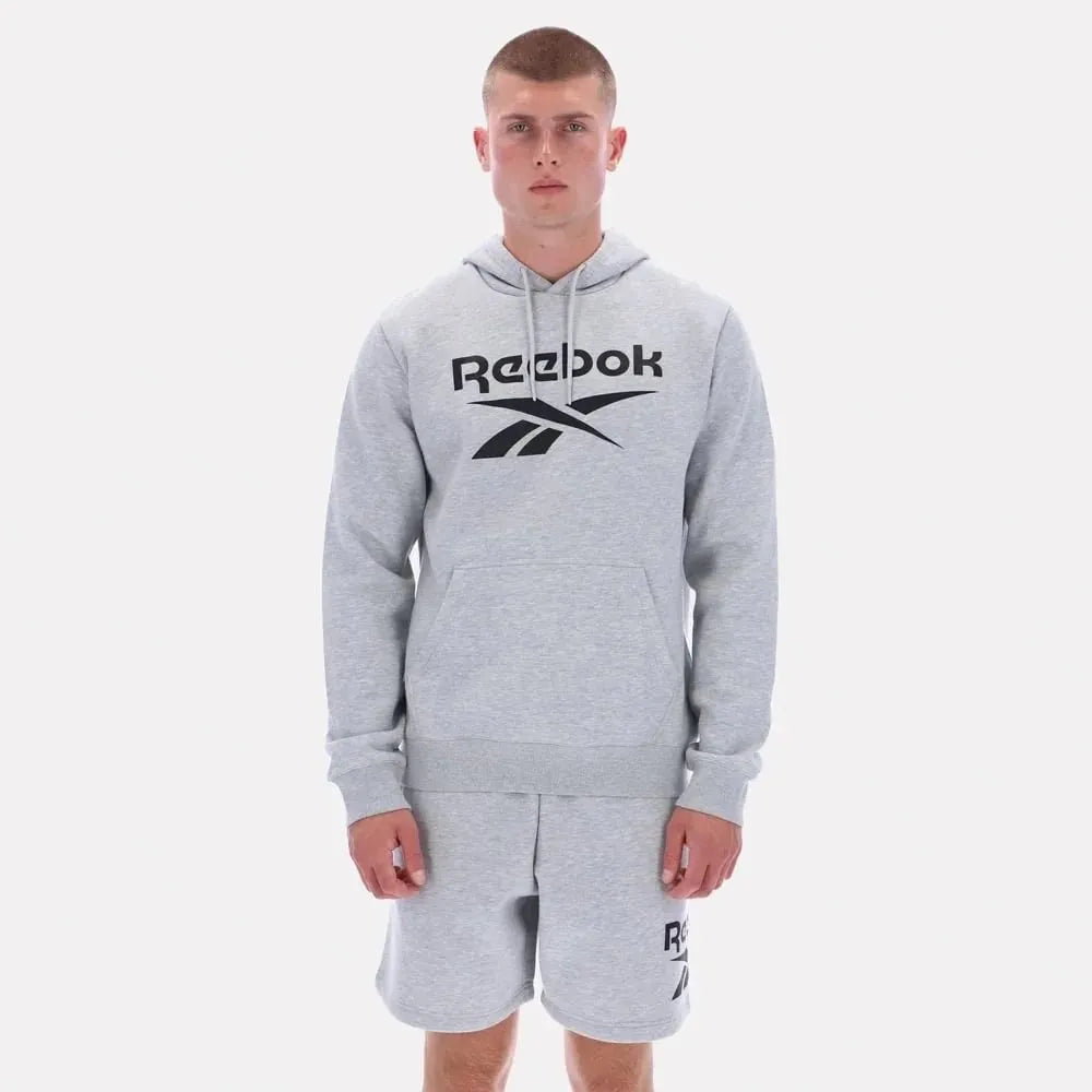Poleron Reebok Big Logo Fleee Hombre Navy/Gris