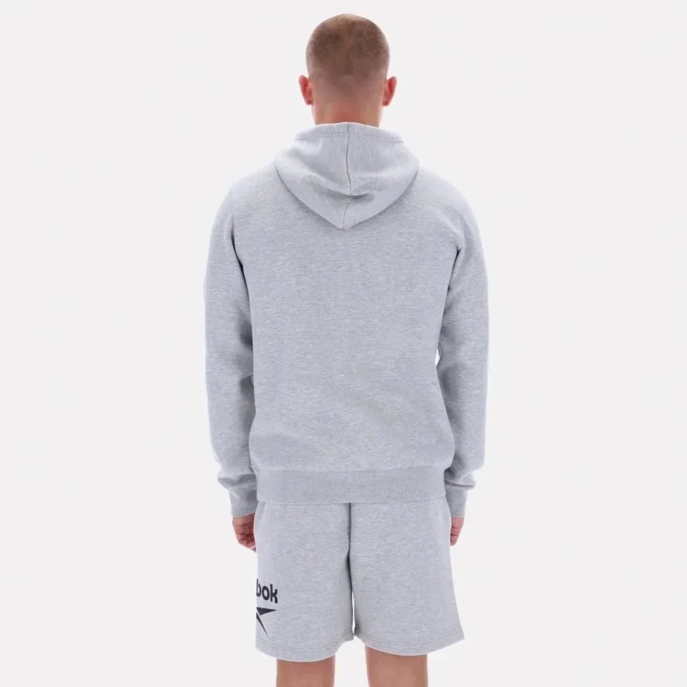 Poleron Reebok Big Logo Fleee Hombre Navy/Gris