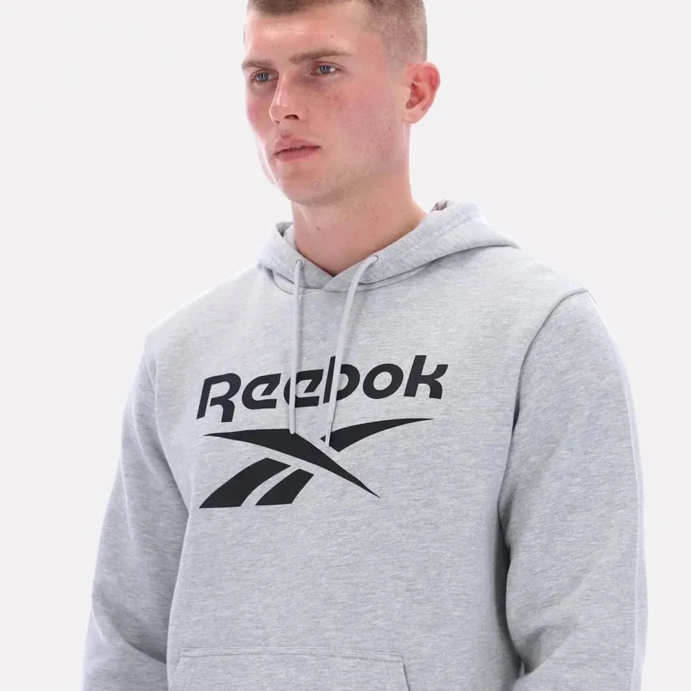 Poleron Reebok Big Logo Fleee Hombre Navy/Gris