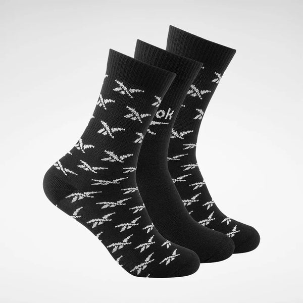 Calcetas Reebok Tripack Cl Fo Crew Unisex Negras