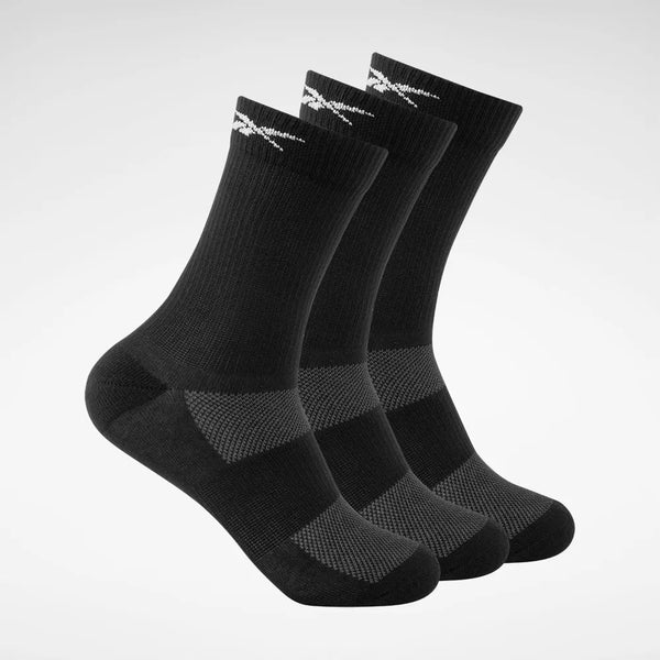 Calcetas Reebok Tripack Mid Crew Negro/Blanco