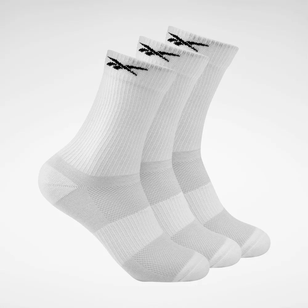 Calcetas Reebok Tripack Mid Crew Negro/Blanco